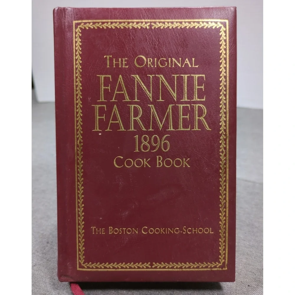 Fannie Farmer Cookbook Leather Bound All Edges Gilt (AEG) 1996 Commemorative Ed.